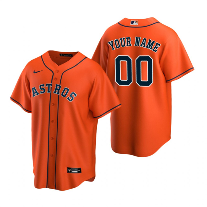 Youth Orange Houston Astros Active Player Custom Cool Base Stitched Jersey