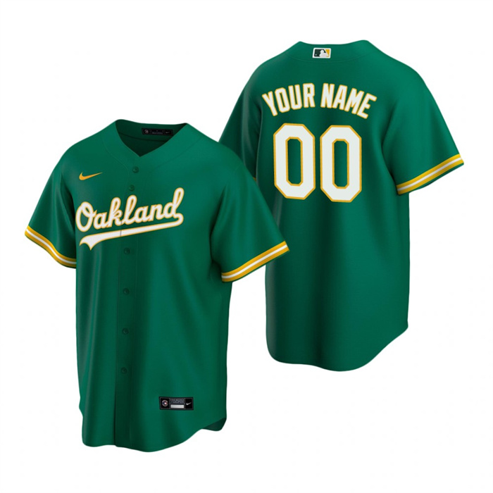 Youth Green Oakland Athletics Active Player Custom Cool Base Stitched Baseball Jersey