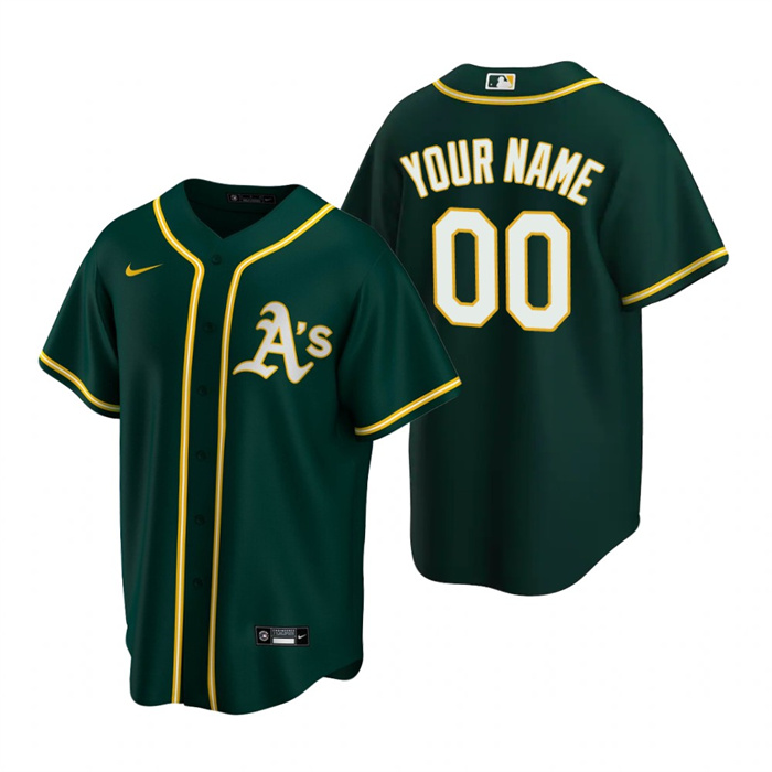Youth Green Oakland Athletics Active Player Custom Cool Base Stitched Baseball Jersey
