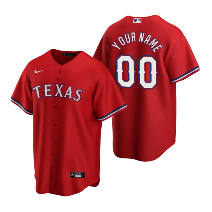 Youth Red Texas Rangers Active Player Custom Cool Base Stitched Baseball Jersey