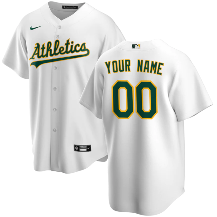 Youth White Oakland Athletics Active Player Custom Cool Base Stitched Jersey