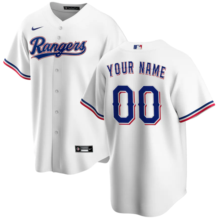 Youth White Texas Rangers Active Player Custom Cool Base Stitched Baseball Jersey