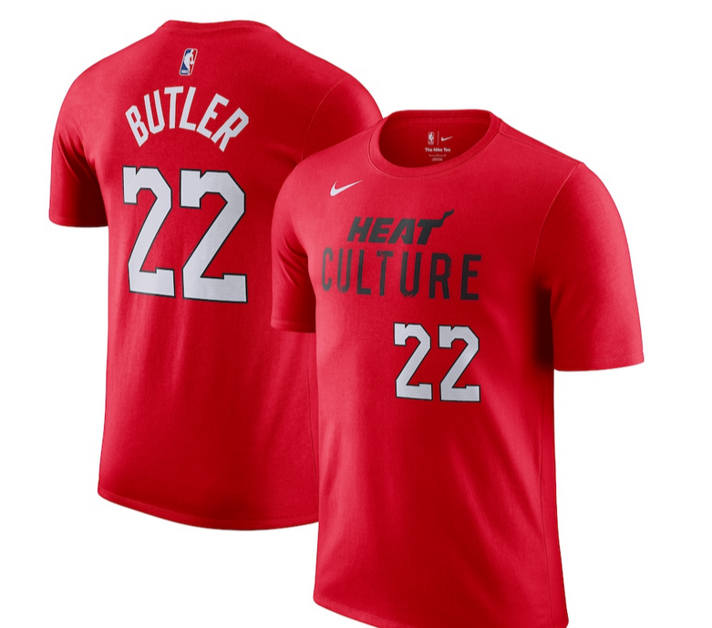 Men's Red Miami Heat Active Player Custom 2024/25 City Edition T-Shirt