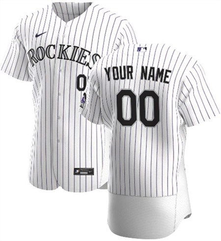 Men's White Colorado Rockies ACTIVE PLAYER Custom Stitched Jersey
