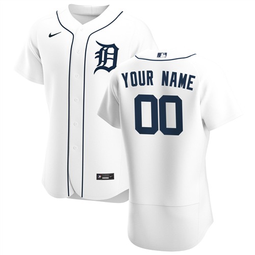 Men's White Detroit Tigers ACTIVE PLAYER Custom Stitched Jersey