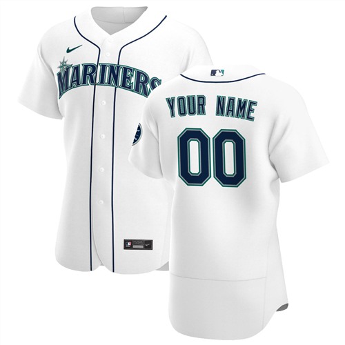 Men's White Seattle Mariners ACTIVE PLAYER Custom Stitched Jersey