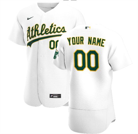 Men's White Oakland Athletics ACTIVE PLAYER Custom Stitched Jersey