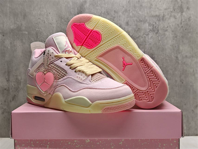 Women's Pink Running weapon Jordan 4 Shoes 061