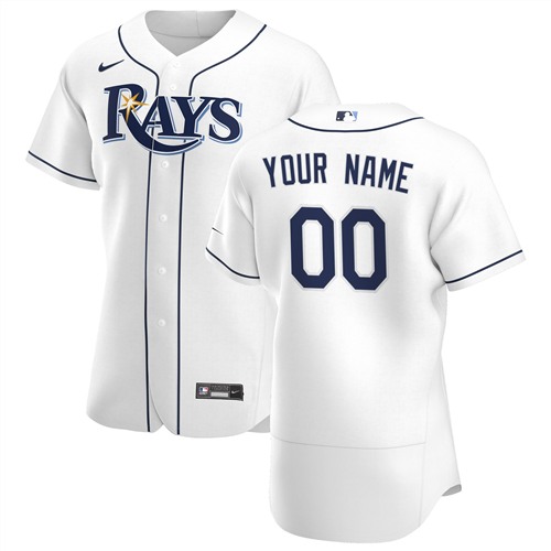 Men's White Tampa Bay Rays ACTIVE PLAYER Custom Stitched Jersey