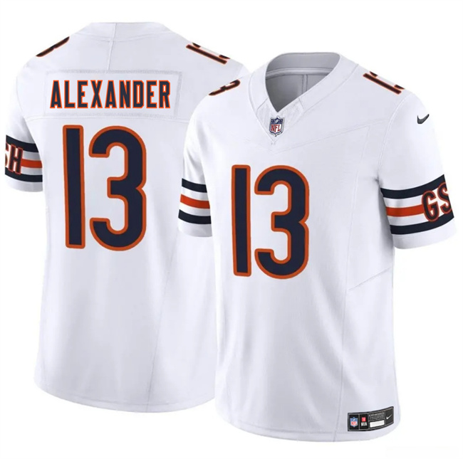 Men's White Chicago Bears #13 Maurice Alexander 2025 F.U.S.E. Vapor Untouchable Limited Stitched Football Jersey