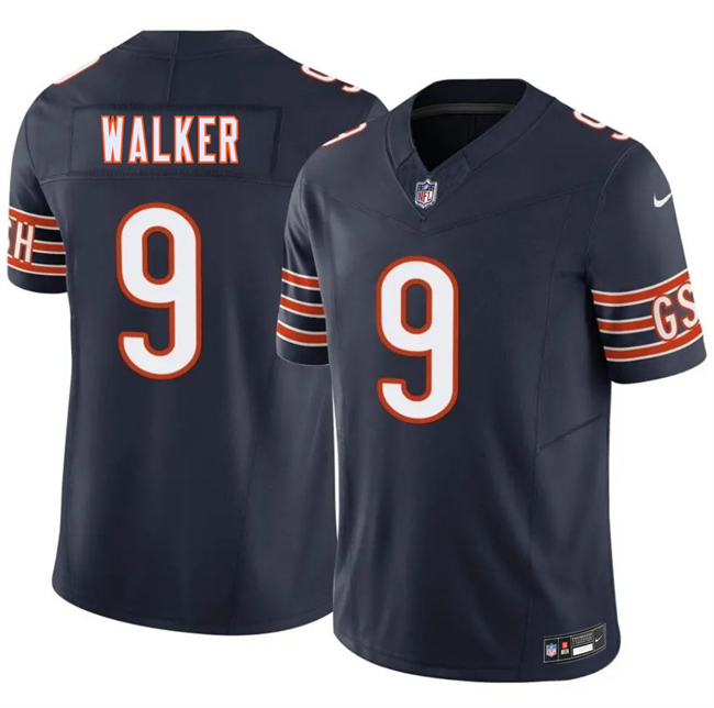 Men's Navy Chicago Bears #9 Jahdae Walker 2026 F.U.S.E. Vapor Untouchable Limited Stitched Football Jersey