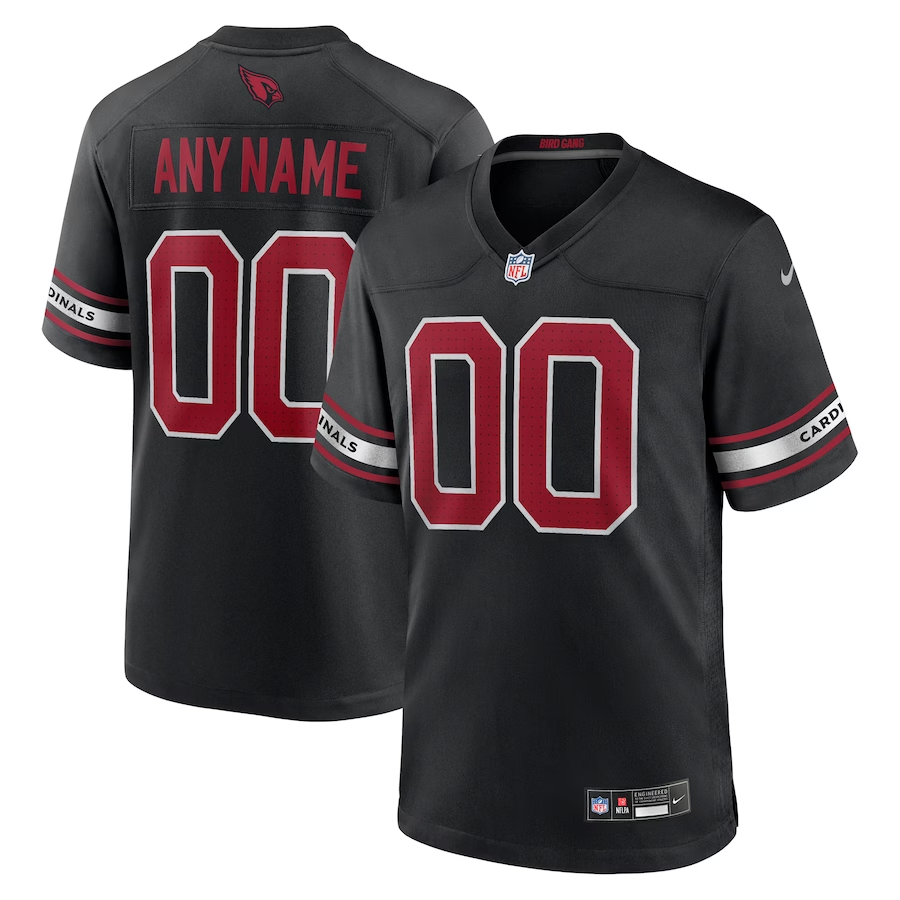 Men's Black Arizona Cardinals ACTIVE PLAYER Custom Game Stitched Football Jersey