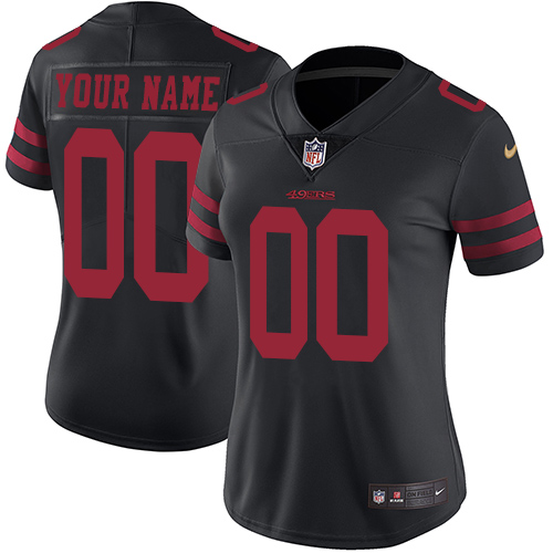Women's Black San Francisco 49ers Customized Vapor Untouchable Limited Stitched NFL Game Jersey