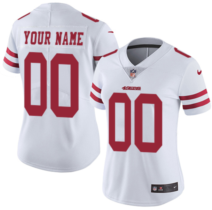 Women's White San Francisco 49ers Customized Vapor Untouchable Limited Stitched Jersey
