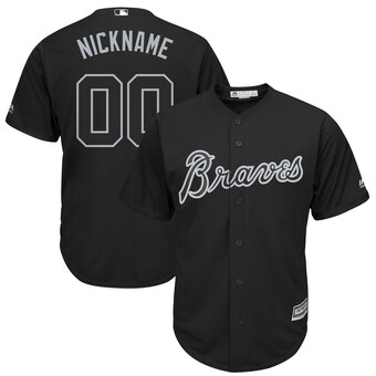 Atlanta Braves Majestic 2019 Players' Weekend Cool Base Roster Custom Jersey Black