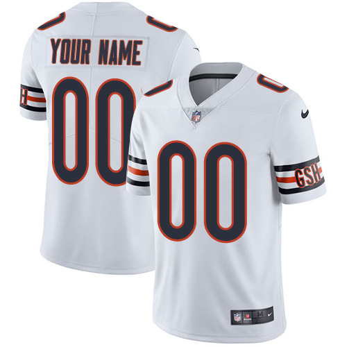 Youth Chicago Bears Customized White Stitched Vapor Untouchable Limited Football Jersey