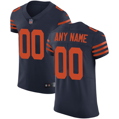 Men's Chicago Bears Customized Navy Blue Alternate Stitched Vapor Untouchable Elite Football Jersey