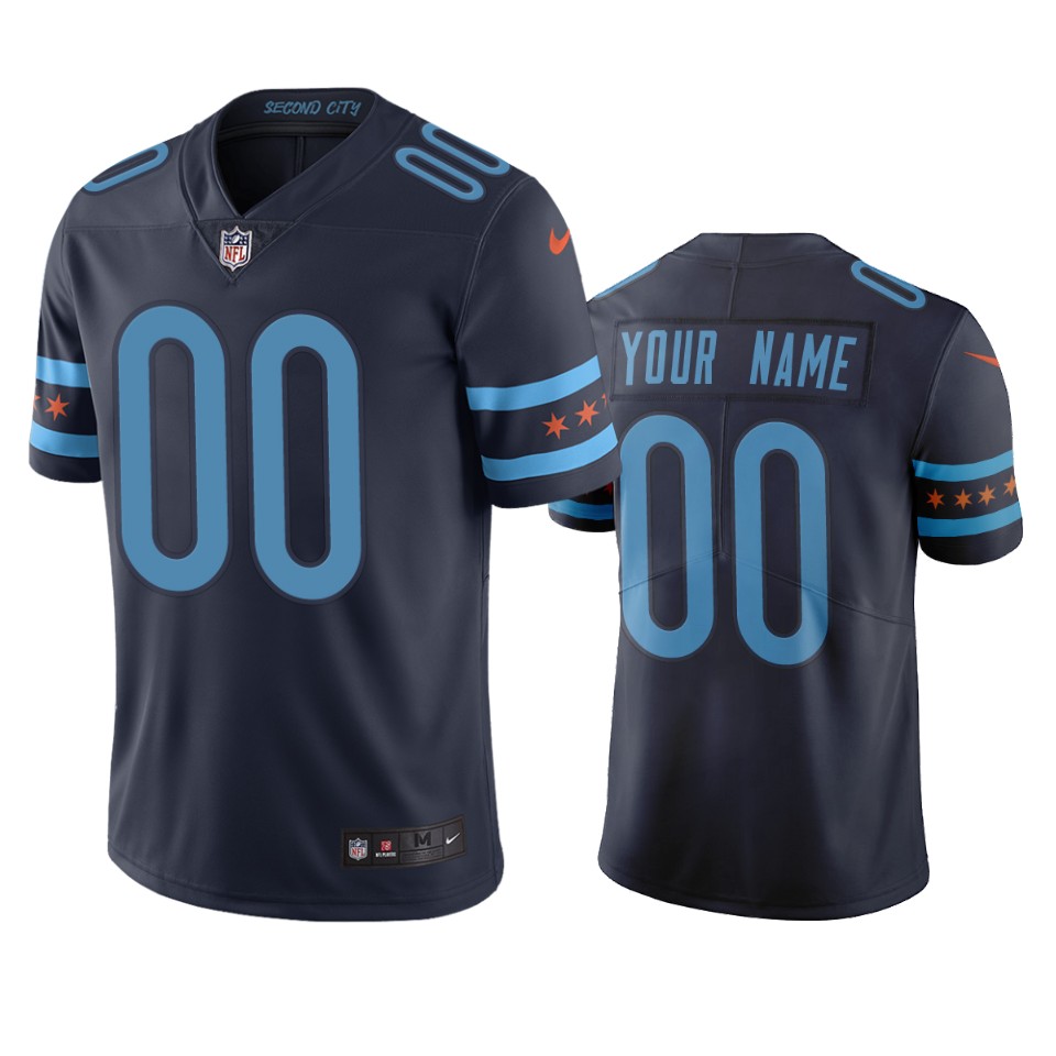 Chicago Bears Custom Navy Vapor Limited City Edition Football Jersey