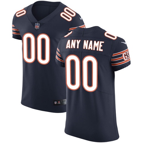 Men's Chicago Bears Customized Navy Blue Team Color Stitched Vapor Untouchable Elite Football Jersey