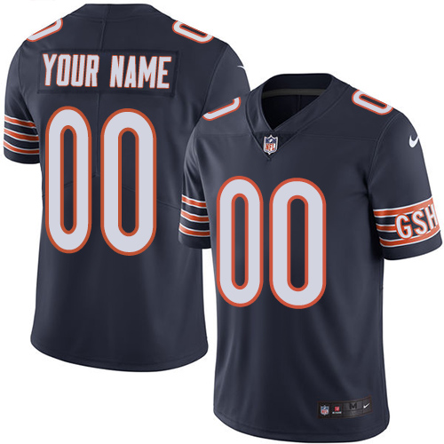 Youth Chicago Bears Customized Navy Blue Team Color Stitched Vapor Untouchable Limited Football Jersey