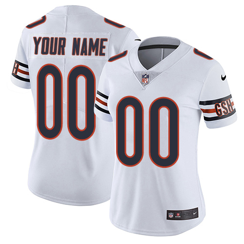 Women's Chicago Bears Customized White Stitched Vapor Untouchable Limited Football Jersey