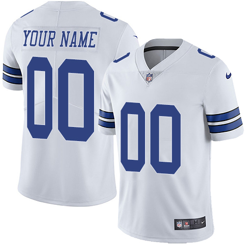 Men's Dallas Cowboys Customized White Stitched Vapor Untouchable Limited Football Jersey