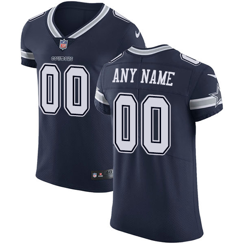 Men's Dallas Cowboys Customized Navy Blue Team Color Stitched Vapor Untouchable Elite Football Jersey
