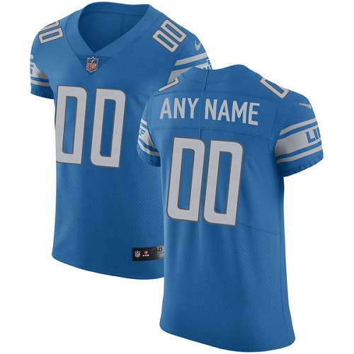 Men's Detroit Lions Customized Blue Team Color Stitched Vapor Untouchable Elite Football Jersey