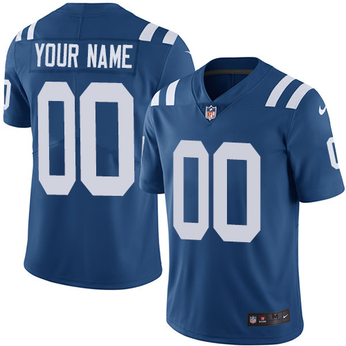 Men's Indianapolis Colts Customized Royal Blue Team Color Stitched Vapor Untouchable Limited Football Jersey