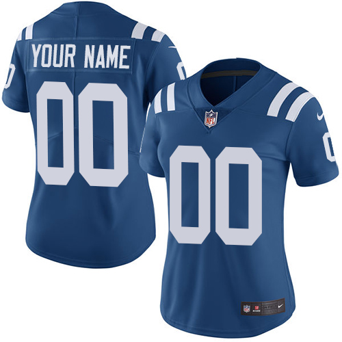 Women's Indianapolis Colts Customized Royal Blue Team Color Stitched Vapor Untouchable Limited Football Jersey