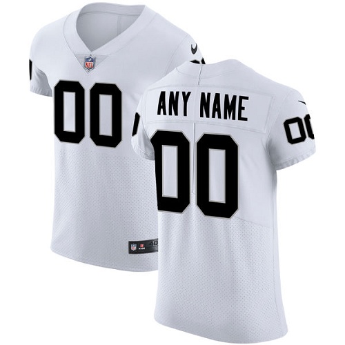 Men's Las Vegas Raiders Customized White Stitched Vapor Untouchable Elite Football Jersey
