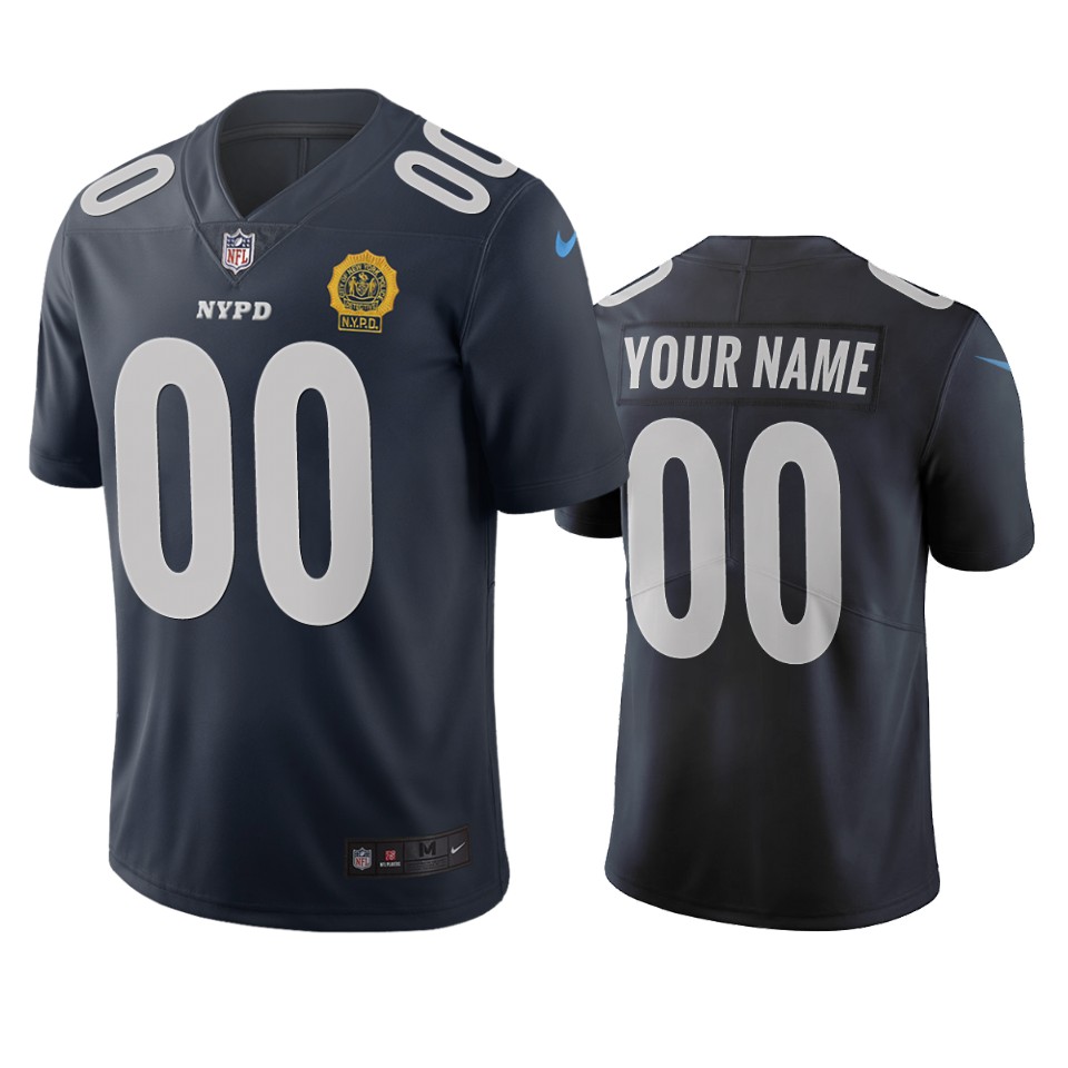 Men's New York Giants Custom Navy Vapor Limited City Edition Football Jersey