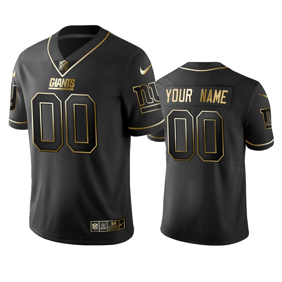 Giants Custom Black Golden Limited Edition Stitched NFL Jersey