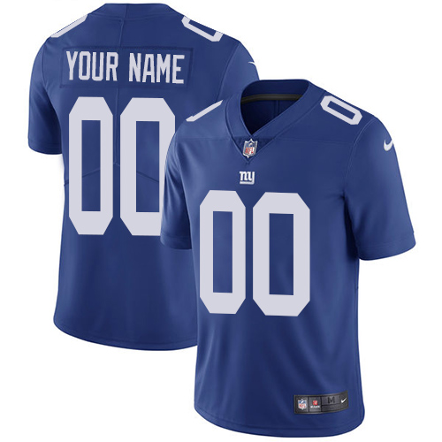 Men's New York Giants Customized Royal Blue Team Color Stitched Vapor Untouchable Limited Football Jersey