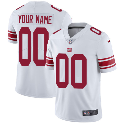 Men's New York Giants Customized White Stitched Vapor Untouchable Limited Football Jersey
