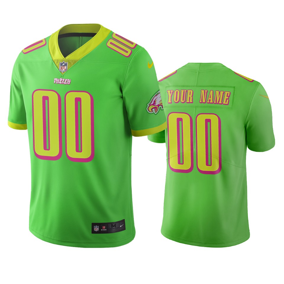 Men's Philadelphia Eagles Custom Green Vapor Limited City Edition Football Jersey
