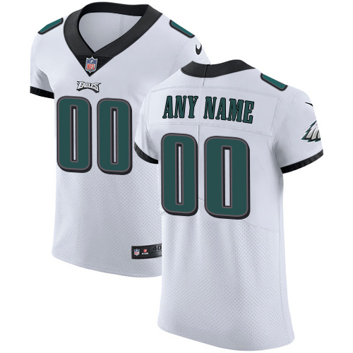 Men's Philadelphia Eagles Customized White Stitched Vapor Untouchable Elite Football Jersey