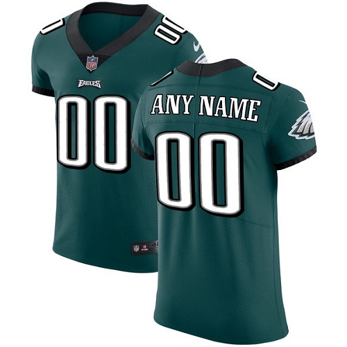 Men's Philadelphia Eagles Customized Midnight Green Team Color Stitched Vapor Untouchable Elite Football Jersey