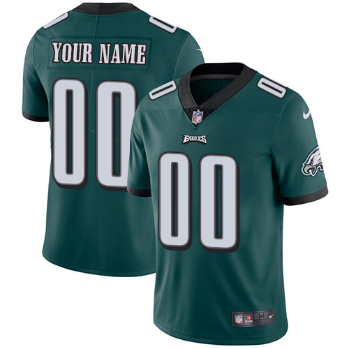 Youth Philadelphia Eagles Customized Midnight Green Team Color Stitched Vapor Untouchable Limited Football Jersey