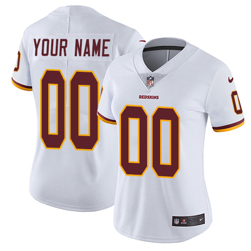 Women's Washington Redskins Customized White Stitched Vapor Untouchable Limited FootballJersey