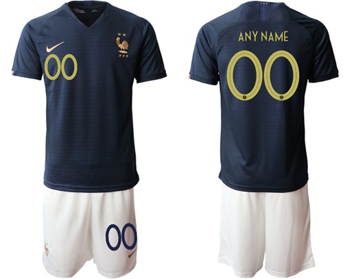 France Personalized Home Soccer Country Jersey