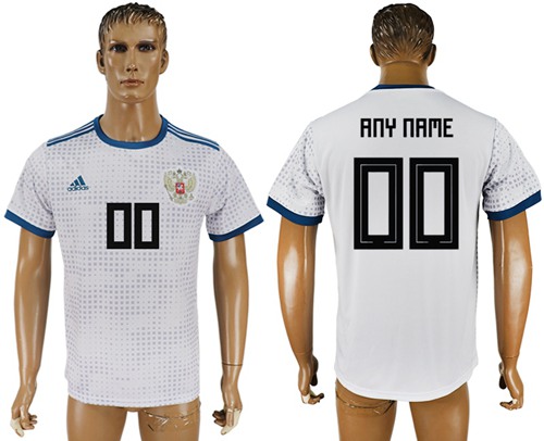 Russia Personalized Away Soccer Country Jersey