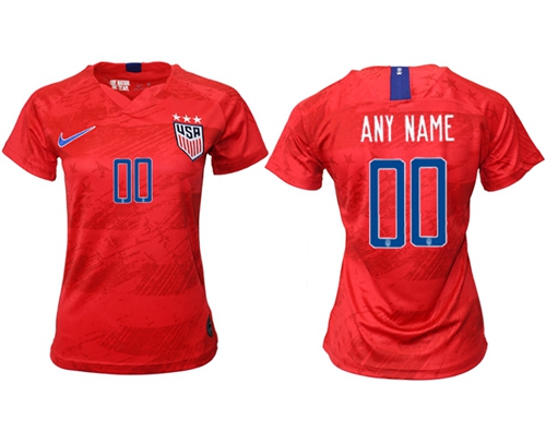 Women's USA Personalized Away Soccer Country Jersey