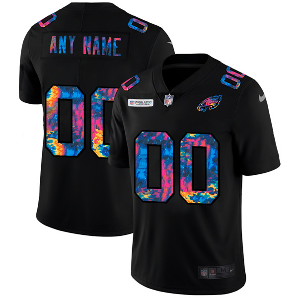 Men's Philadelphia Eagles 2020 Customize Black Crucial Catch Limited Stitched Jersey