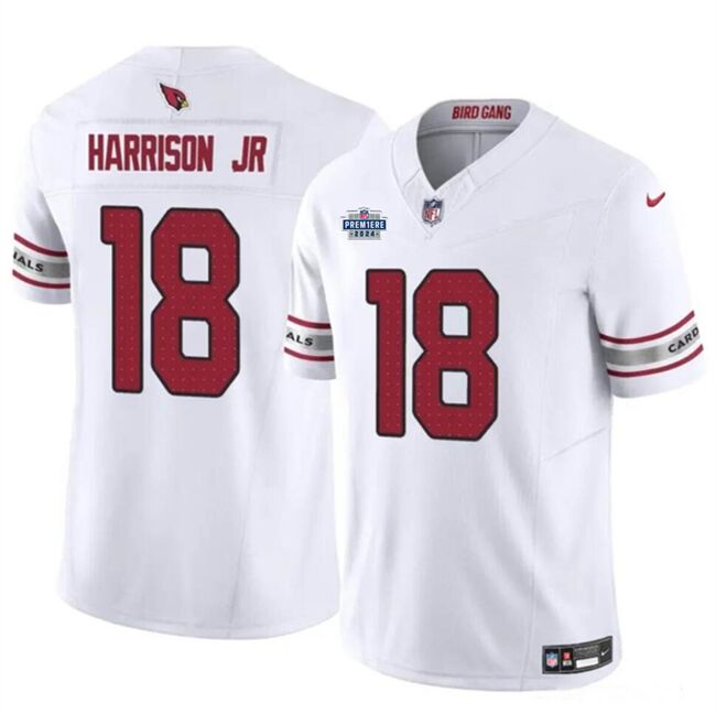 Men's White Arizona Cardinals ACTIVE PLAYER Custom 2024 With Draft Patch F.U.S.E. Vapor Untouchable Limited Stitched Football Jersey