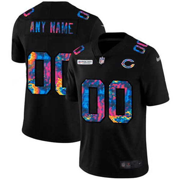 Men's Chicago Bears 2020 Customize Black Crucial Catch Limited Stitched Jersey