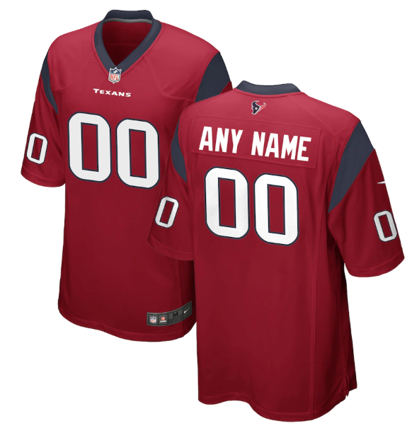 Men's Red Houston Texans Active Player Custom Stitched Game Jersey