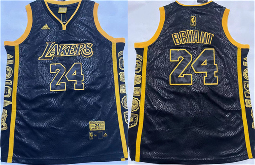 Men's Black Los Angeles Lakers #24 Kobe Bryant Stitched Basketball Jersey