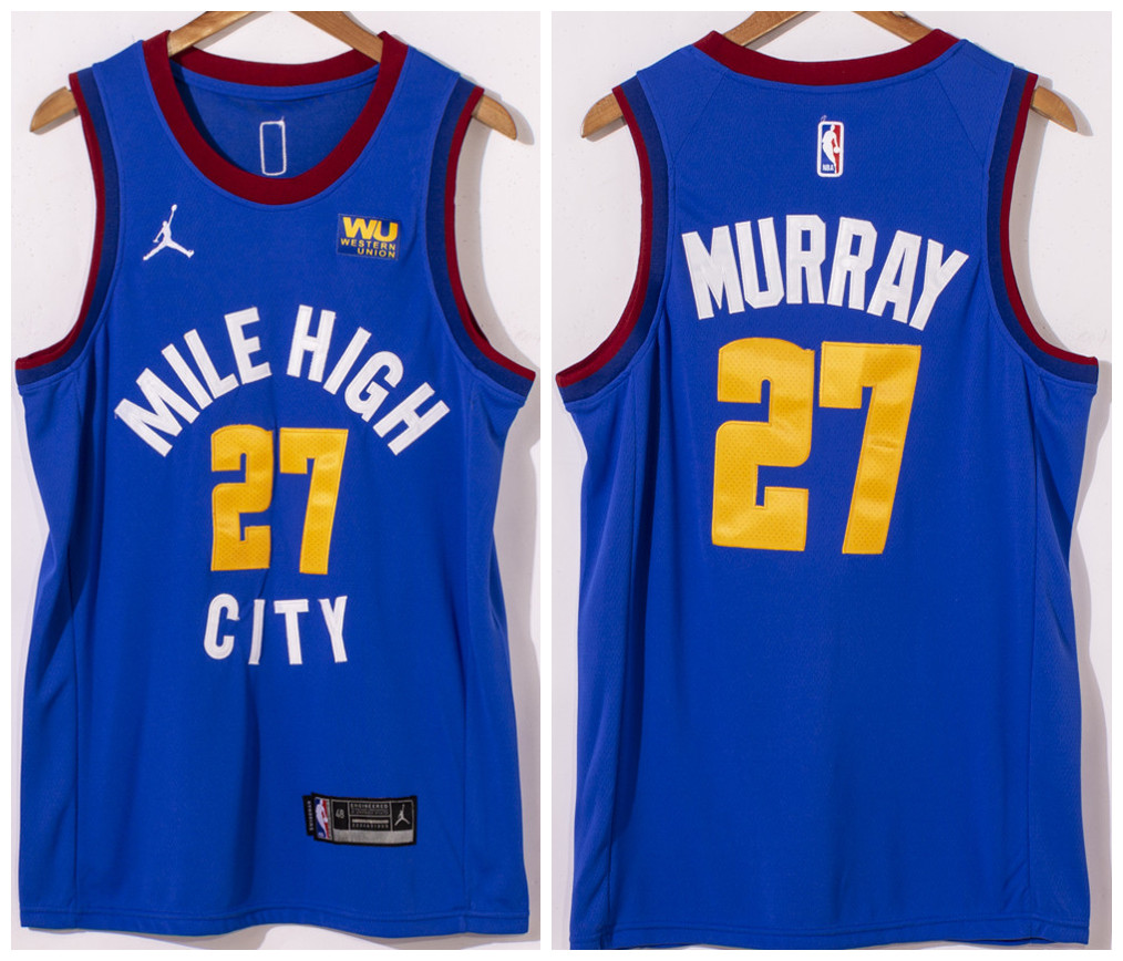 Men's Denver Nuggets #27 Jamal Murray Blue Stitched NBA Jersey