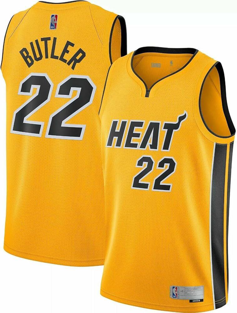 Men's Yellow Miami Heat Active Player Custom Edition Swingman Player Jersey